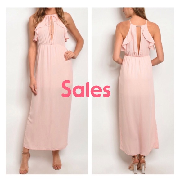 Dresses & Skirts - HOT SALES ❗️Gorgeous Sleeveless Peach Maxi